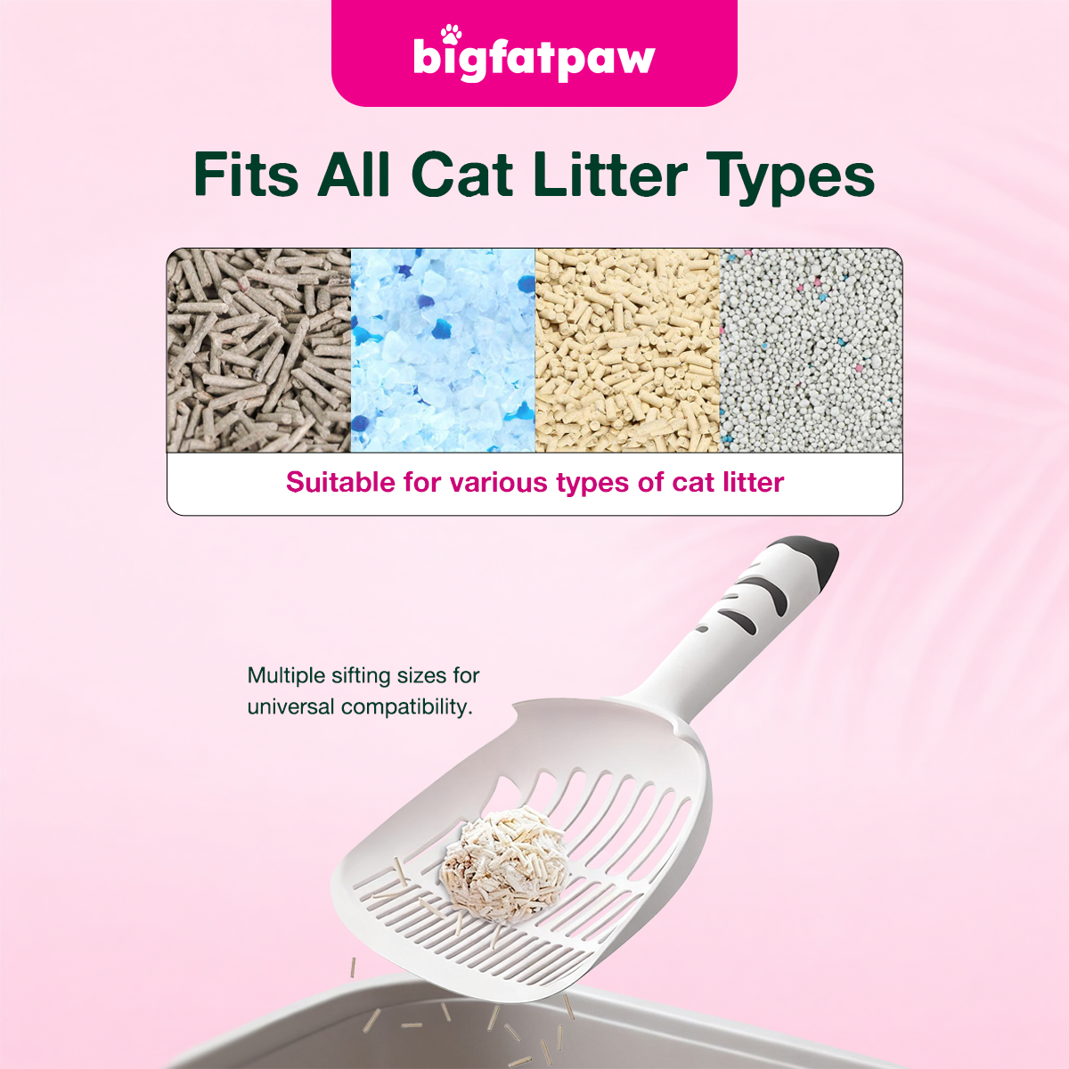 bigfatpaw Furrgear XXL Cat Litter Scoop – Large Plastic Cat Litter Shovel for Easy Cleaning