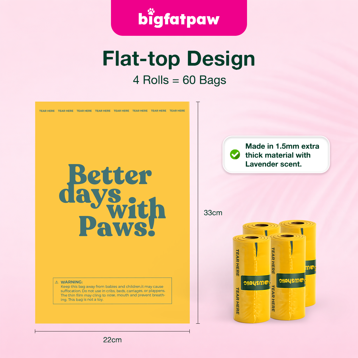 bigfatpaw FurrClean CornFresh Pet Dog Poop Bag Partially Biodegradable