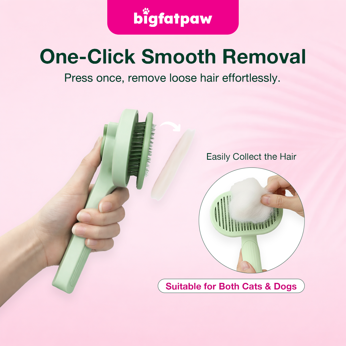 bigfatpaw Furrgear Pet Grooming Comb for Pets – Hair Removal & Deshedding Brush