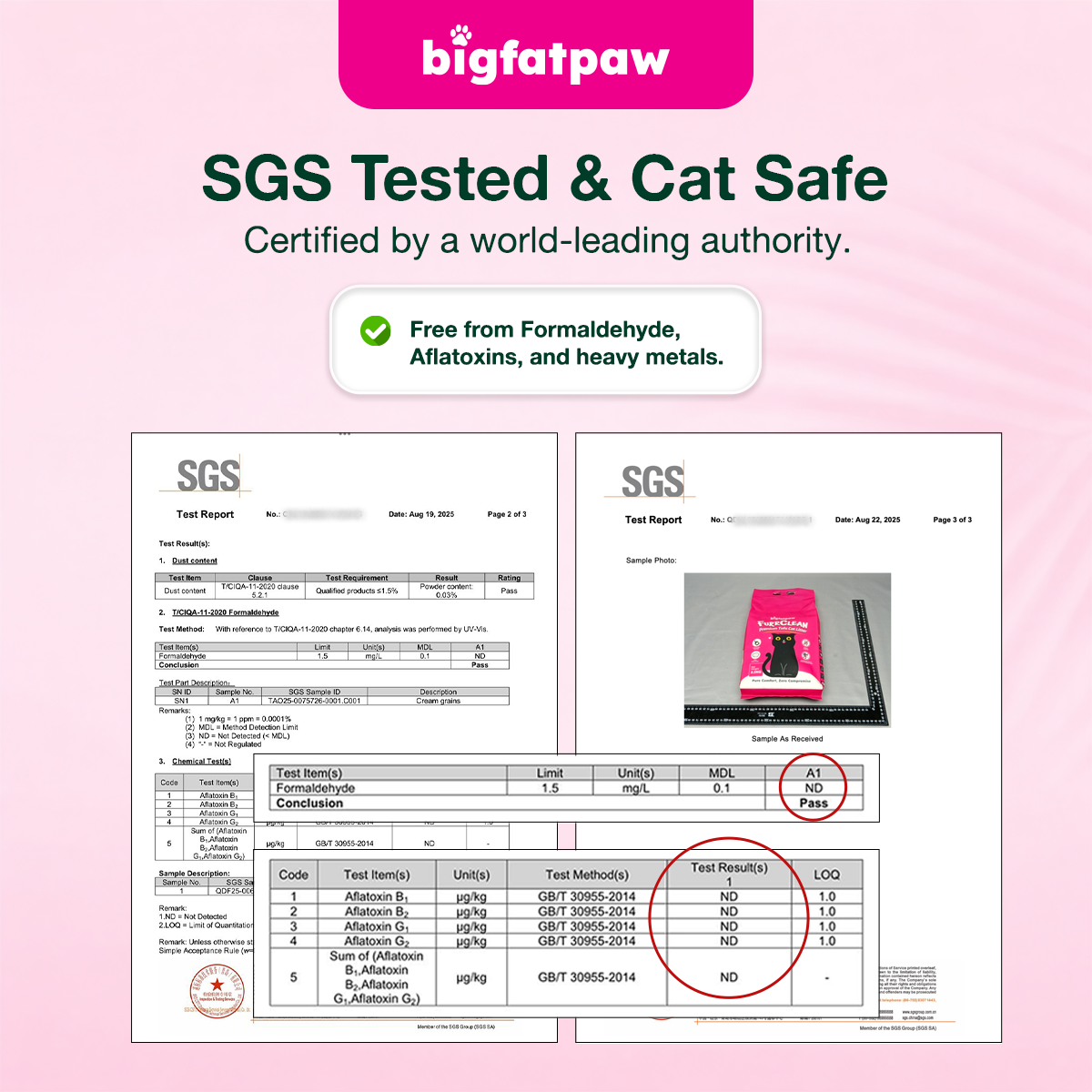 [Carton Deal 4 x 2.2kg] bigfatpaw FurrClean Premium Tofu Cat Litter 2.2KG