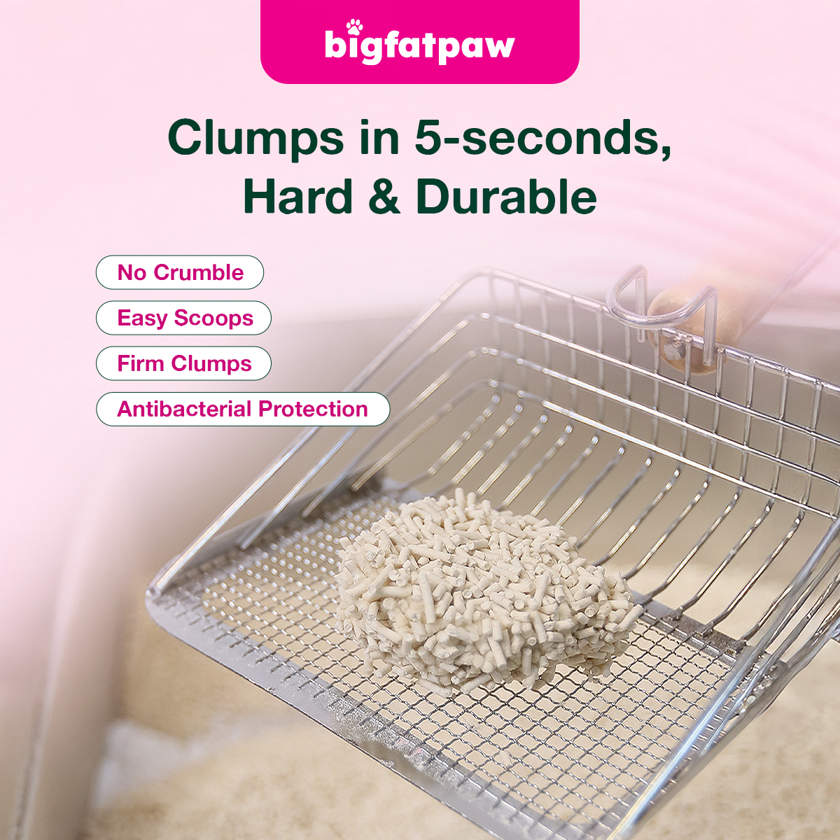 bigfatpaw FurrClean Premium Tofu Cat Litter 2.2KG