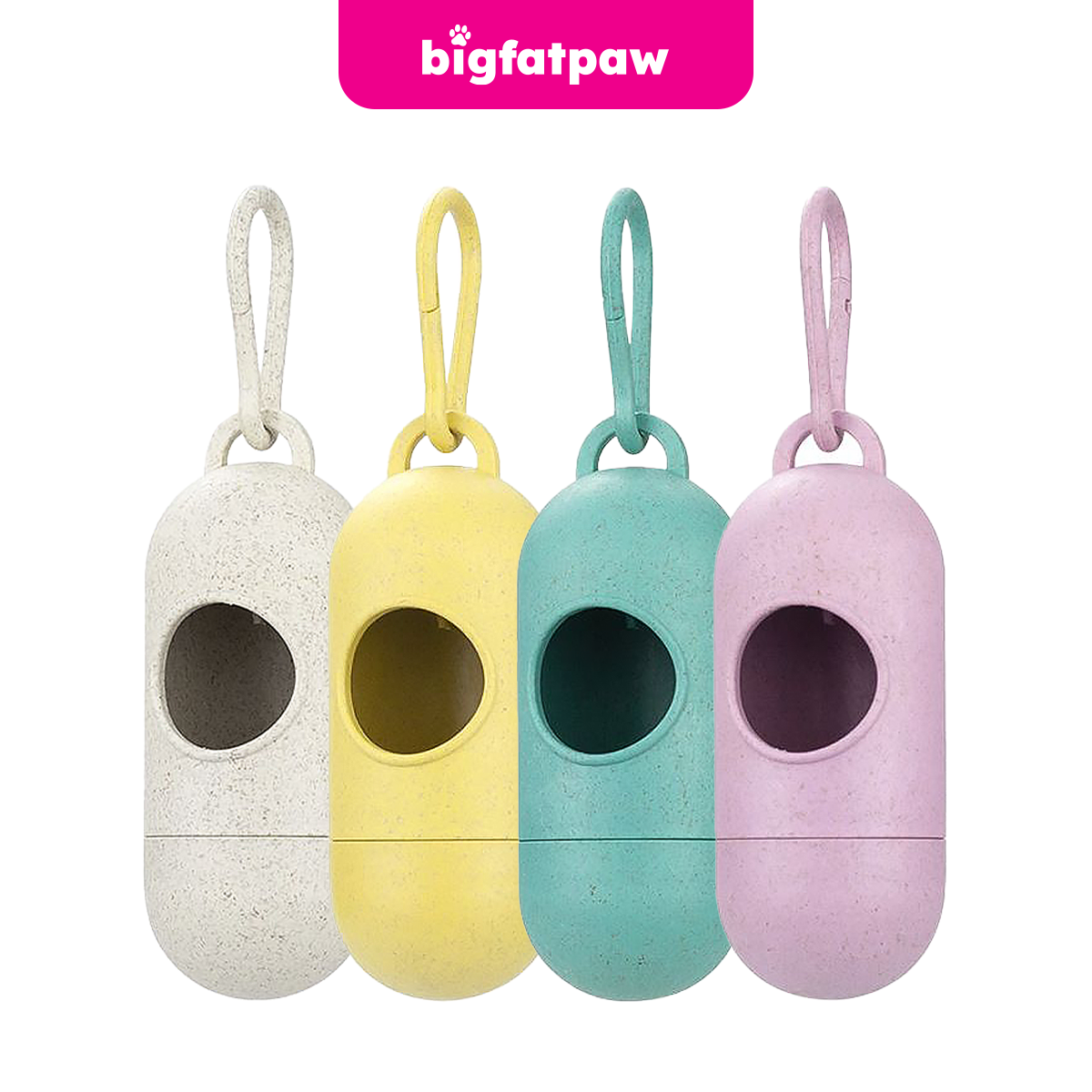 bigfatpaw FurrGear Wheat Straw Poop Bag Holder Dispenser