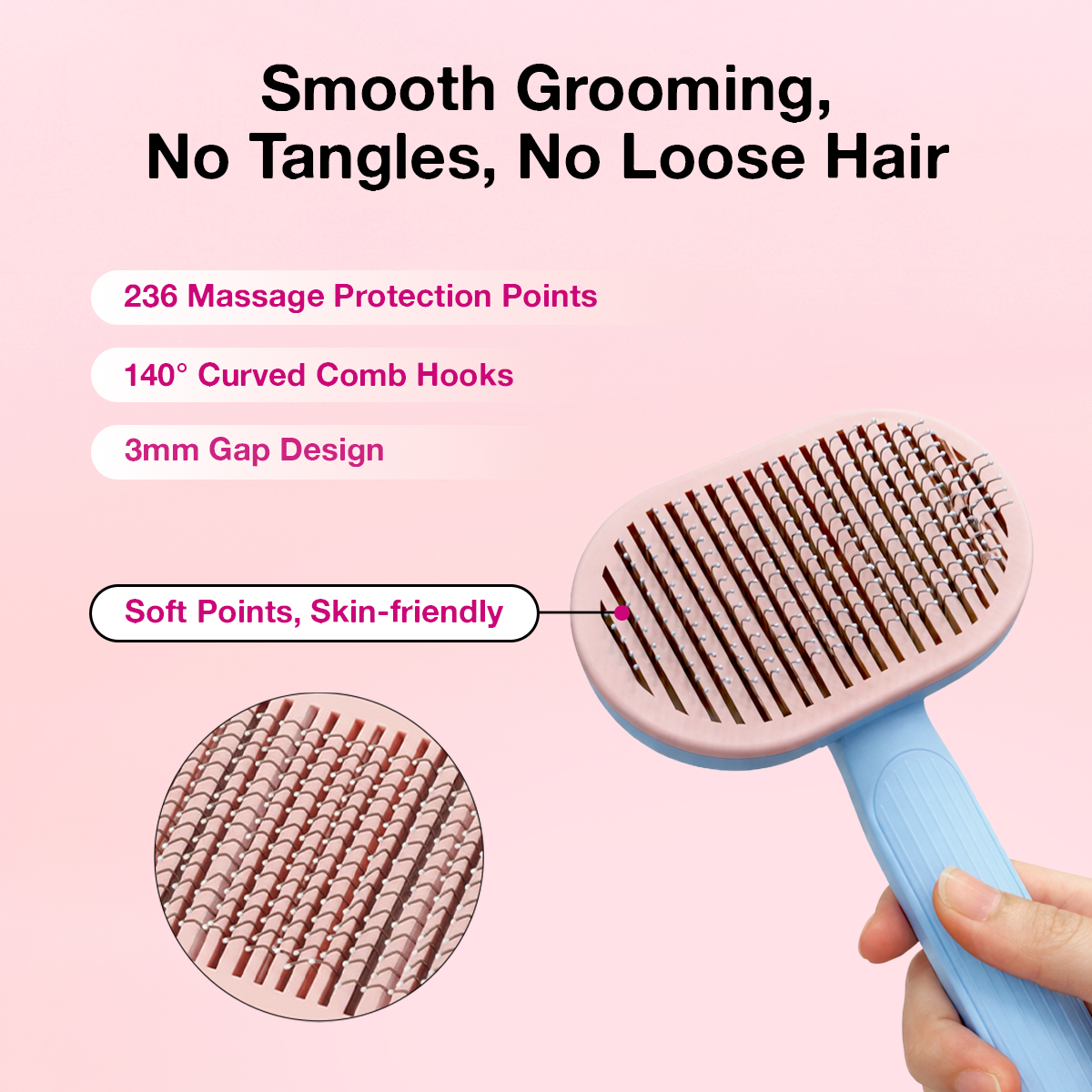 bigfatpaw Furrgear Pet Grooming Comb for Pets – Hair Removal & Deshedding Brush