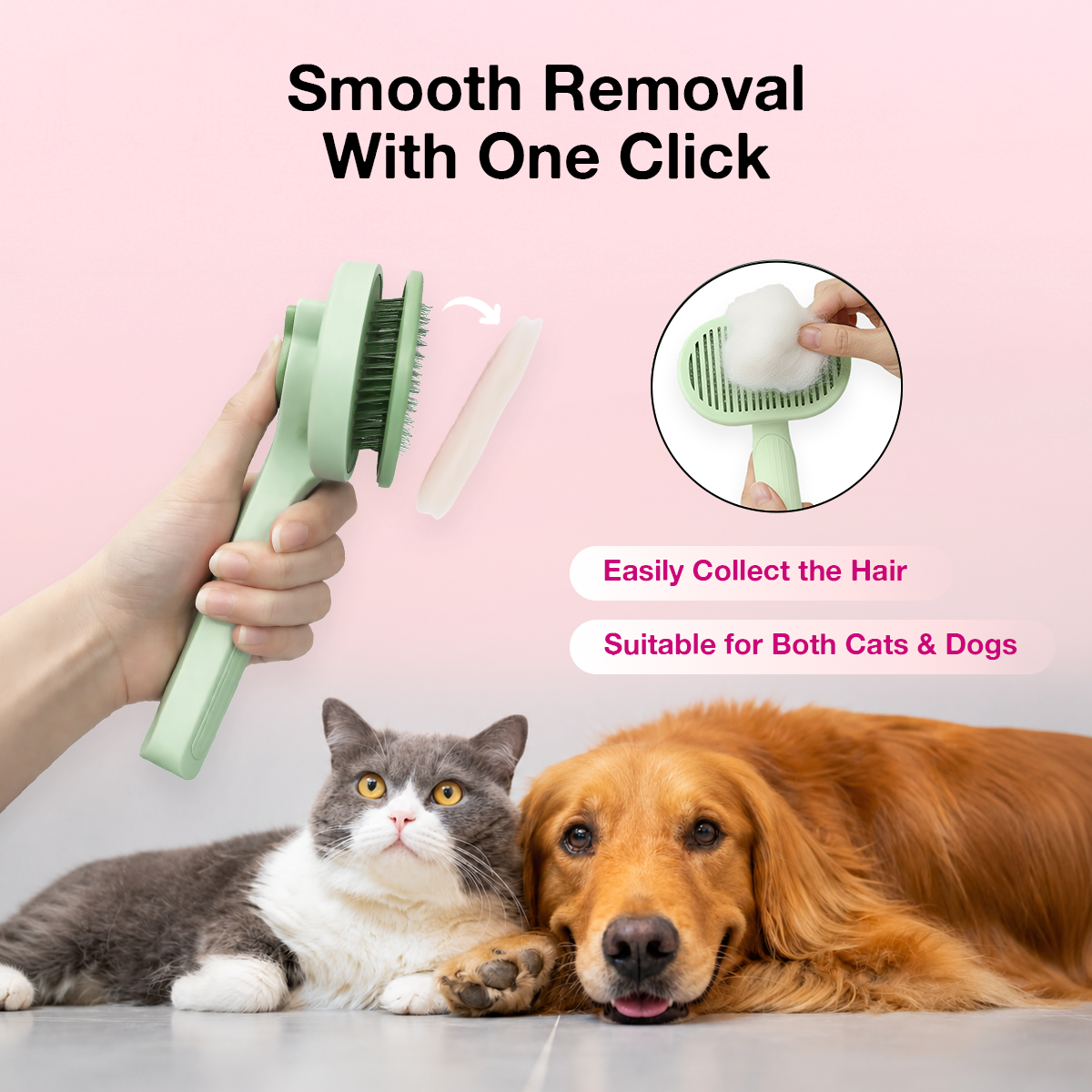 bigfatpaw Furrgear Pet Grooming Comb for Pets – Hair Removal & Deshedding Brush