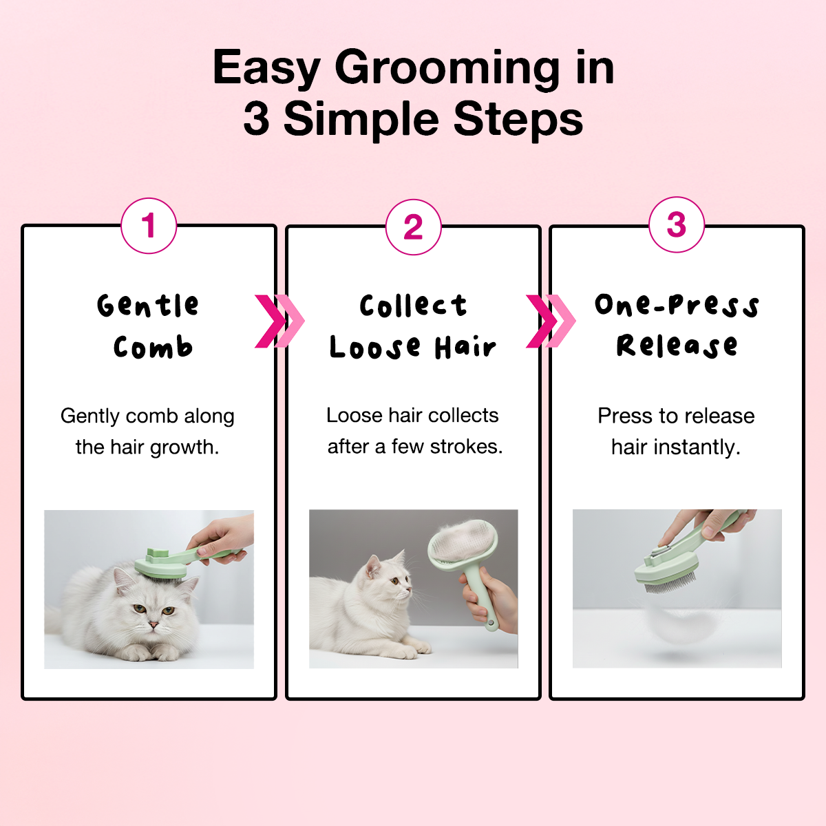 bigfatpaw Furrgear Pet Grooming Comb for Pets – Hair Removal & Deshedding Brush